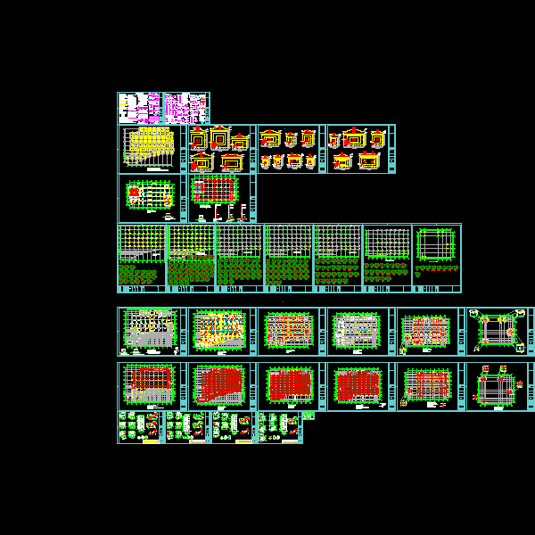 泰宁5层框架厂房结构设计CAD施工图纸(dwg)(丙级独立基础)(二级结构安全)
