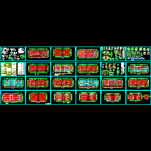 18层框架剪力墙住宅结构CAD施工图纸(dwg)(乙级桩基础)