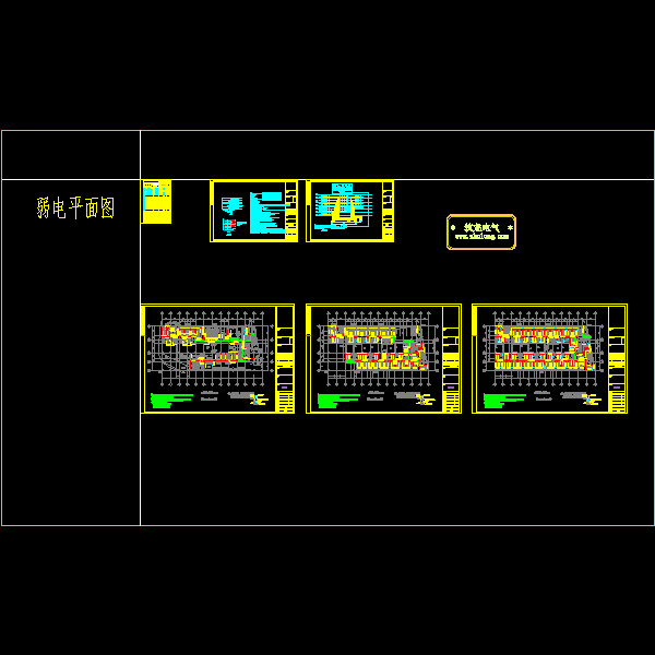 5层酒店弱电CAD施工图纸(综合布线系统)(dwg)