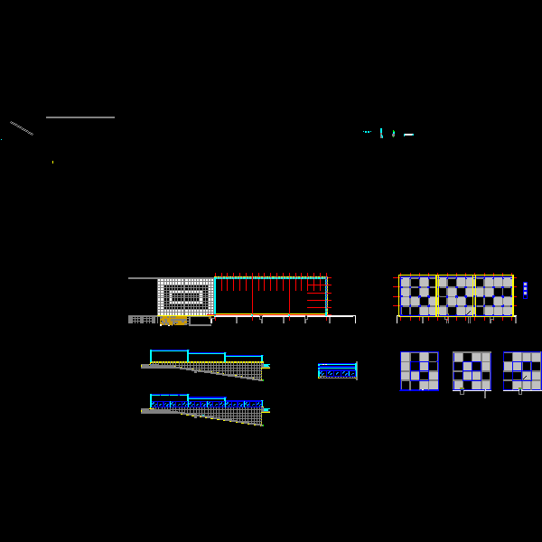一份地下车库施工设计dwg格式CAD图纸详图