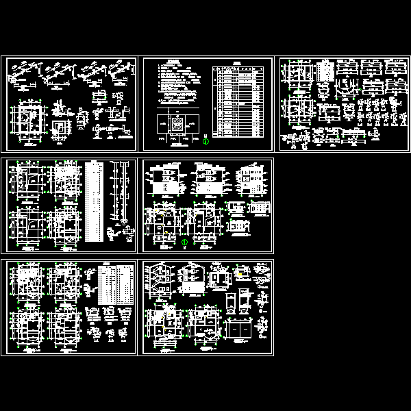 3层独栋别墅建筑结构CAD施工方案图纸