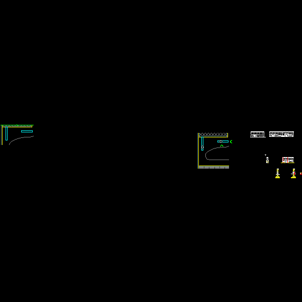 小型景墙CAD施工图纸(平面图)(dwg)