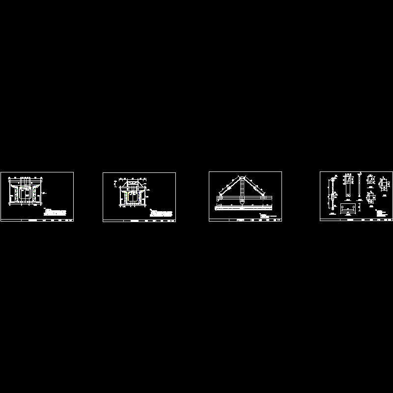 三角挂蓝设计CAD图纸(总体布置)(dwg)