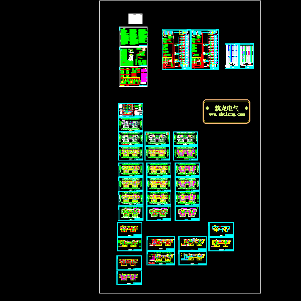 小区18层住宅楼电气CAD施工图纸(计算机网络系统)