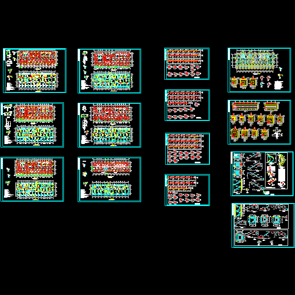 4层办公综合楼混凝土结构施工方案大样图（dwg格式CAD）(独立基础)