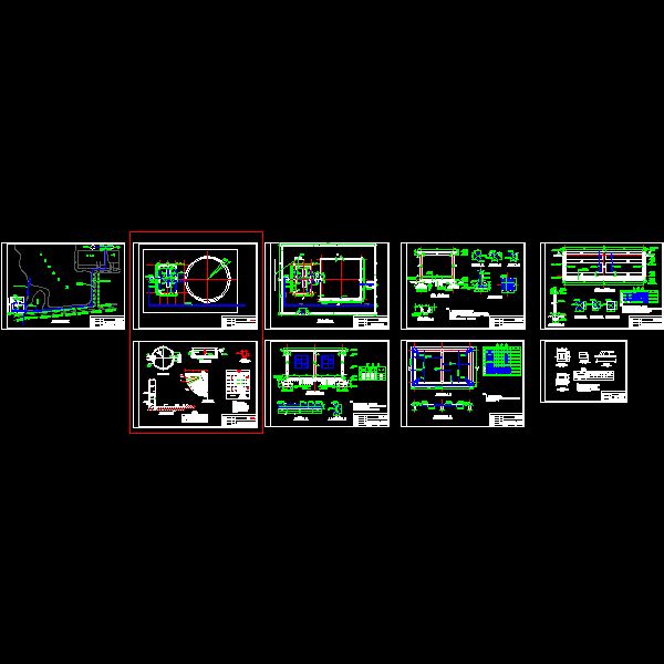 一份抽水站设计CAD施工方案图纸