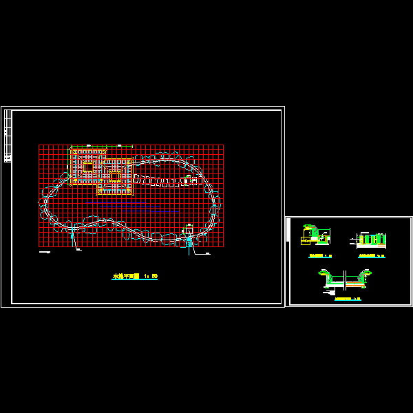 一份小型景观水池施工CAD大样图纸