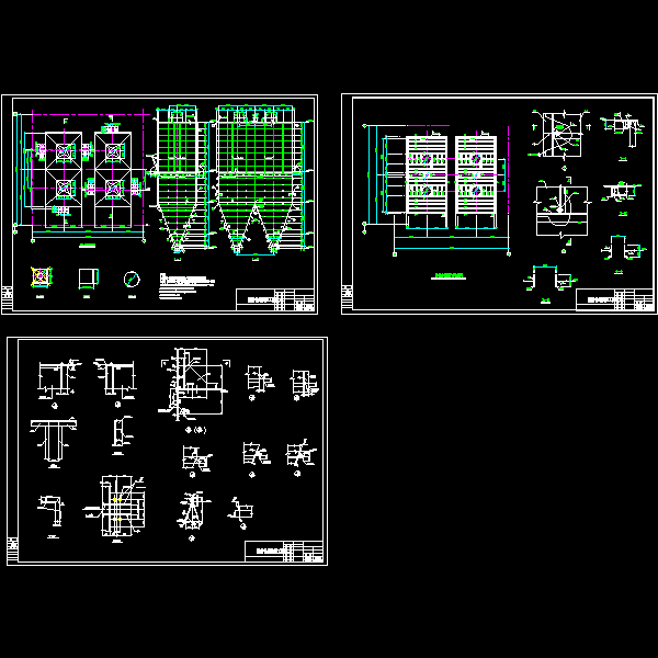 一份煤仓钢结构节点构造详细设计CAD施工图纸