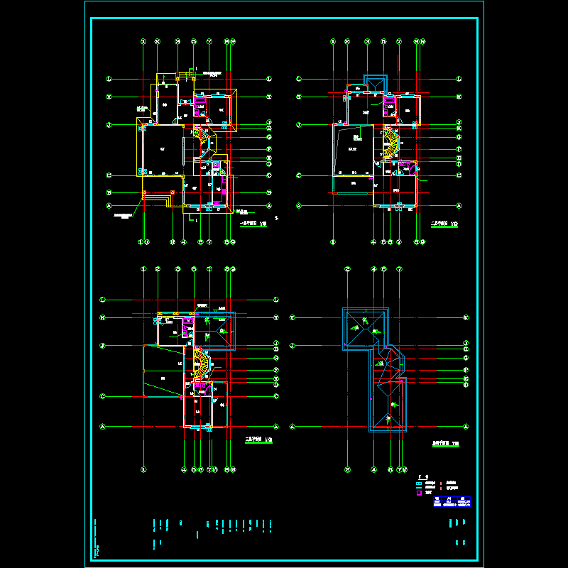 js-a5-04 各层平面图.dwg