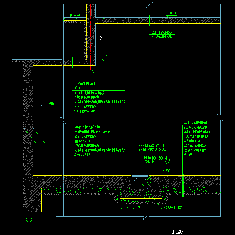 地下室防水节点详图 - 1
