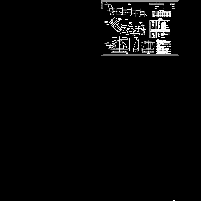 一份2.5m宽拱涵结构CAD详图纸(平面图)(dwg)