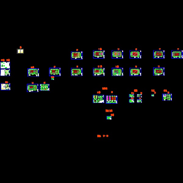 地上2层框架结构体育馆结构CAD施工图纸(dwg)(6度抗震)(桩基础)