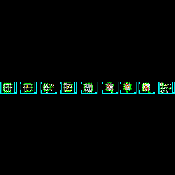 4层私人住宅框架结构CAD施工图纸(桩基础)(dwg)(二级结构安全)