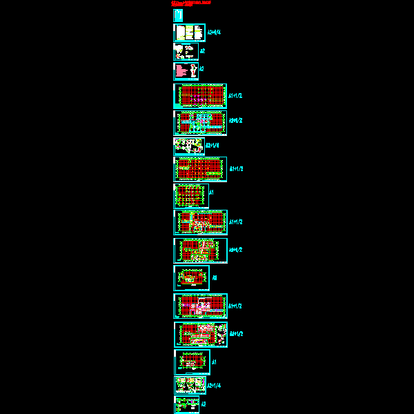 2层框架会所结构设计CAD施工图纸(dwg)(7度抗震)(丙级桩基础)