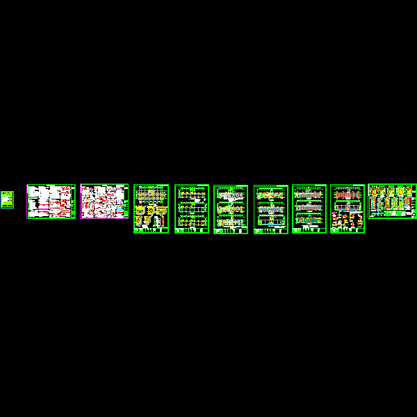 5层框架办公楼结构设计CAD施工大样图(dwg)(6度抗震)(丙级独立基础)