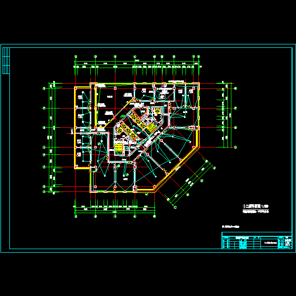 12层电力平面图纸(F10电CAD施工图纸-电力图纸)(dwg)