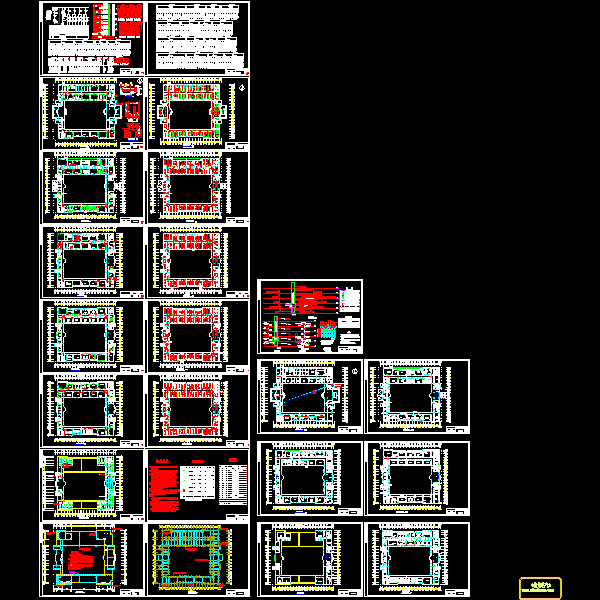 6层大学实验楼强弱电CAD施工图纸（负荷计算）(钢筋混凝土结构)(TN-C-S)