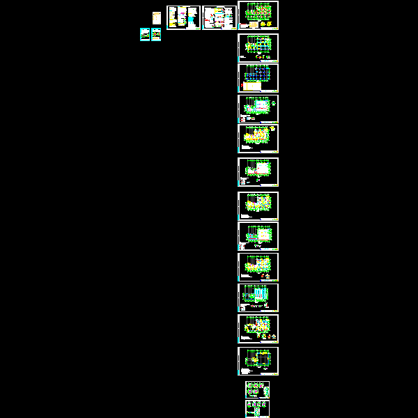 4层框架结构厂房结构CAD施工图纸（2015）(dwg)(丙级独立基础)