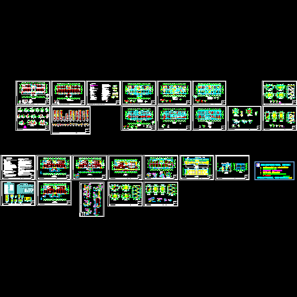 3层框架办公楼建筑结构CAD施工大样图(dwg)(7度抗震)(独立基础)