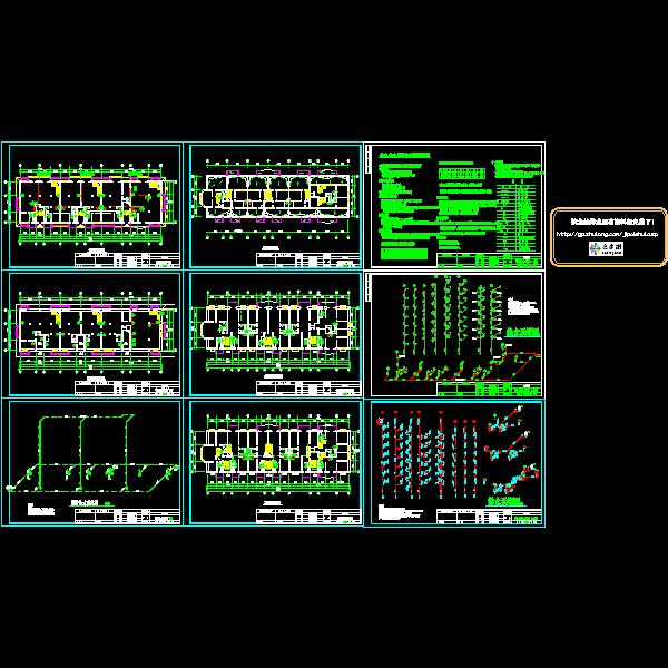 7层11#住宅楼给排水CAD施工方案图纸(室内消火栓系统)