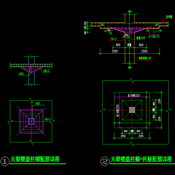 无梁楼盖配筋图 - 1