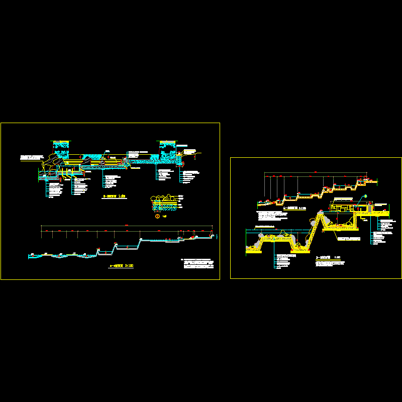 景观溪流剖面大样施工图.dwg