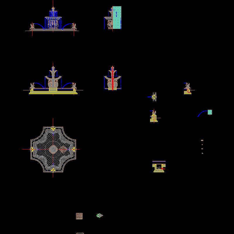 [CAD图]中高端水景设计-恒大设计院(dwg)