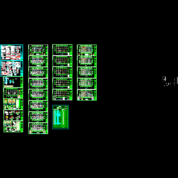 7层框架宿舍楼结构CAD施工大样图(dwg)(7度抗震)(桩基础)(二级结构安全)