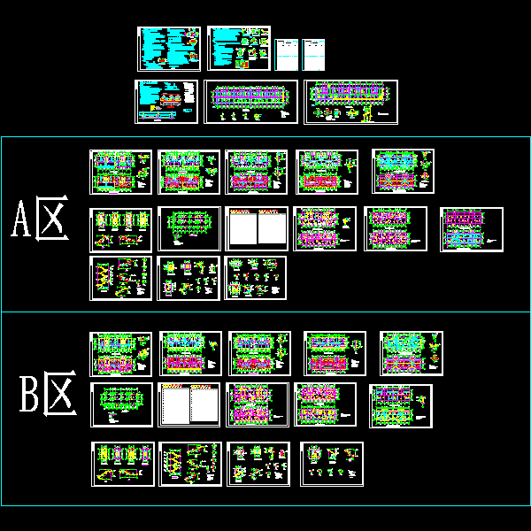 5层框架住宅结构CAD施工图纸(dwg)(8度抗震)(丙级条形基础)