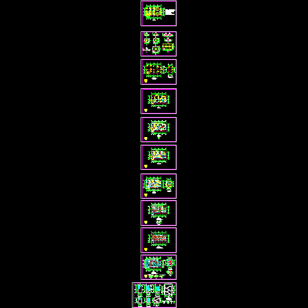 4层农行框架结构CAD施工图纸(dwg)(独立基础)(二级结构安全)