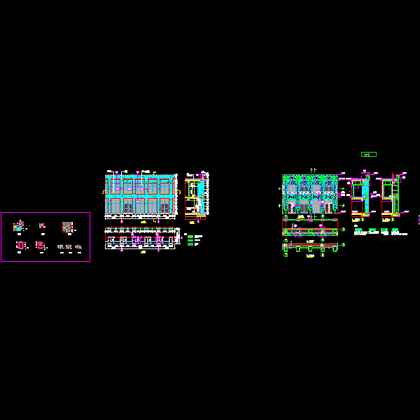 一份DY07幕墙分格及节点构造详细设计CAD图纸