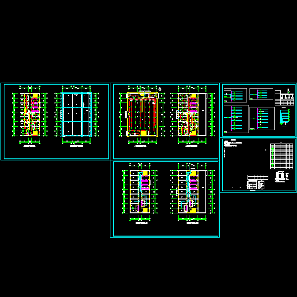 2层宿舍楼强电电气CAD施工图纸(dwg)