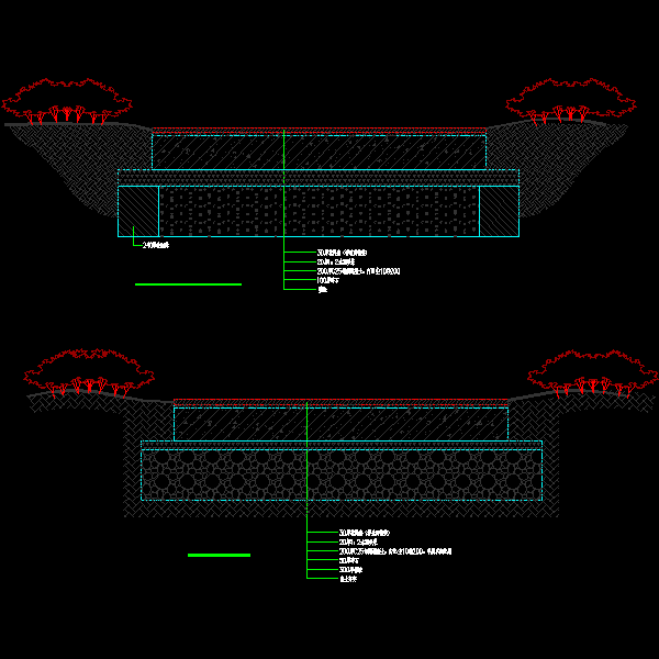 消防车道结构大样CAD图纸(dwg)