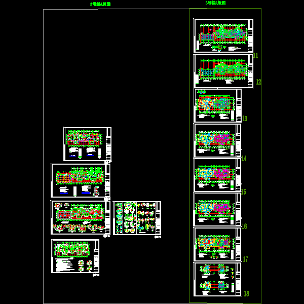 22层剪力墙结构高层住宅楼结构CAD施工图纸(dwg)(桩基础)