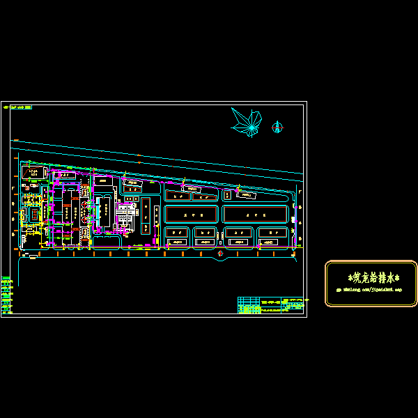 矿厂给排水室外管网CAD施工图纸(dwg)