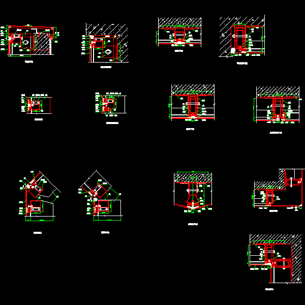 一份玻璃幕墙节点构造详细设计CAD图纸