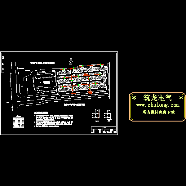 一份室外电气综合管沟布置CAD平面图