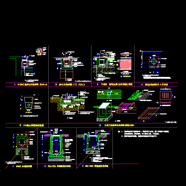 一份排水及道路详细设计CAD图纸