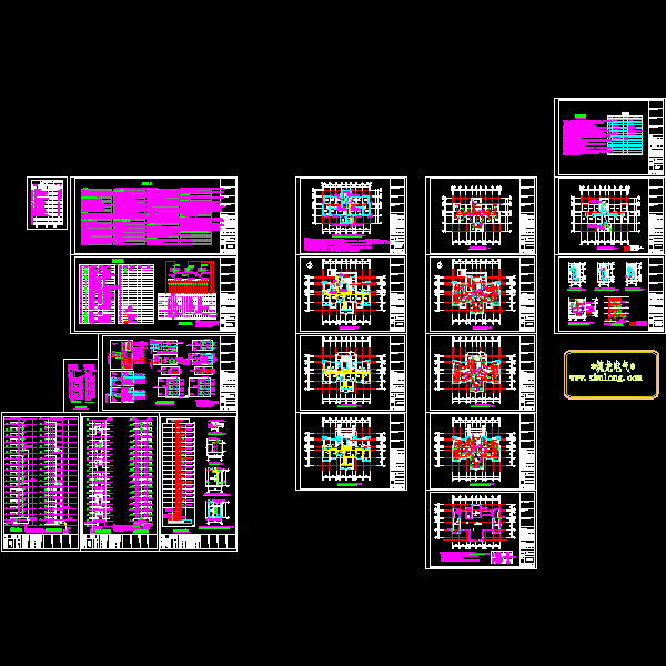18层小区住宅电气CAD施工图纸(dwg格式)