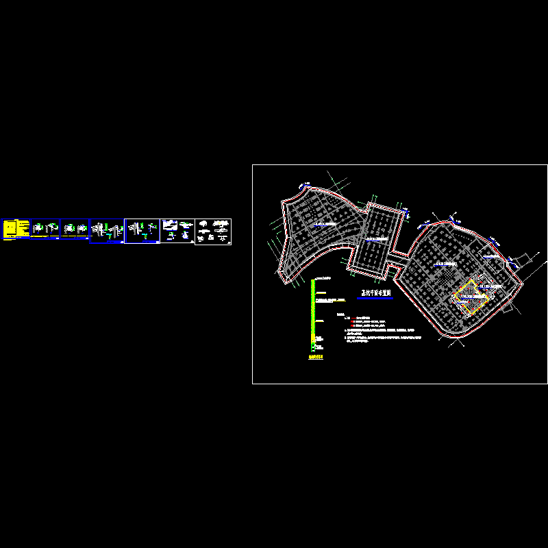 加筋水泥土桩锚及土钉墙深基坑支护CAD施工大样图(dwg)