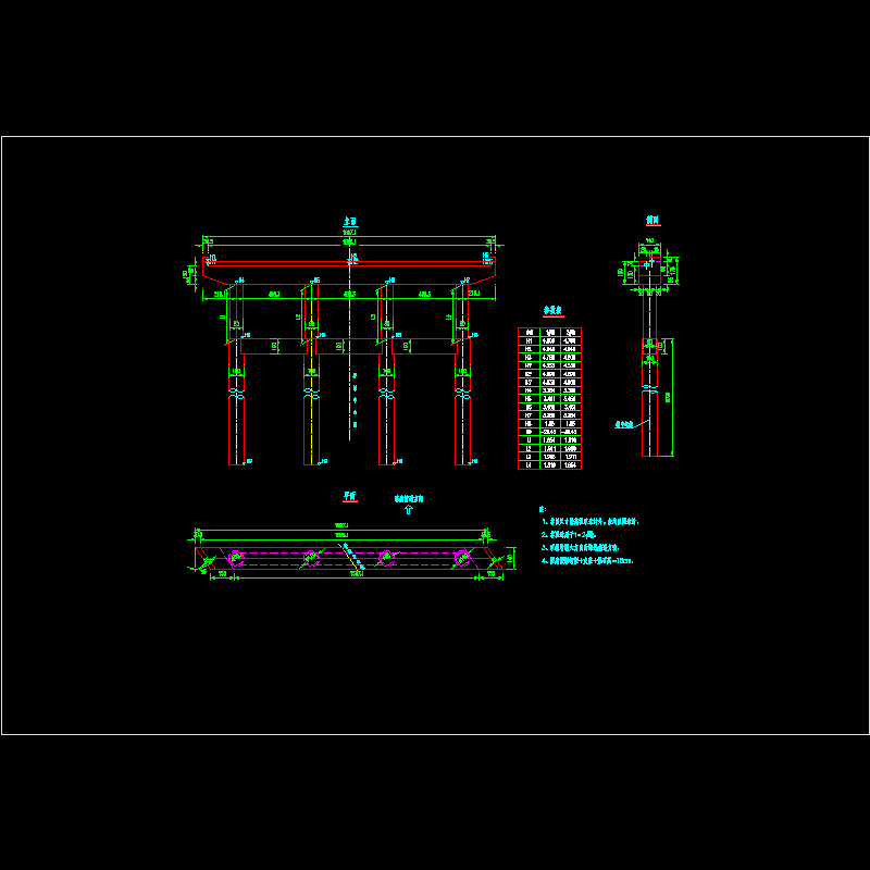 一份预制空心板桥墩一般构造节点CAD详图纸设计(dwg)