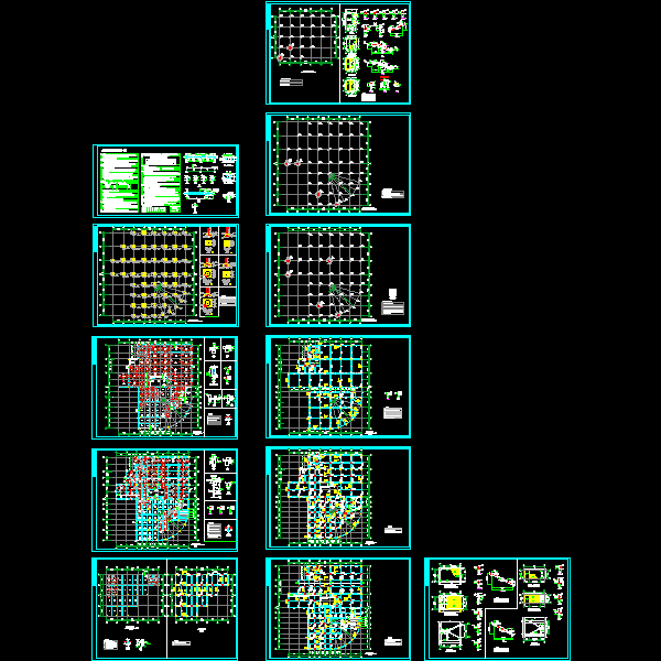 中学新址CAD施工图纸书馆结构CAD施工图纸(dwg)(丙级独立基础)