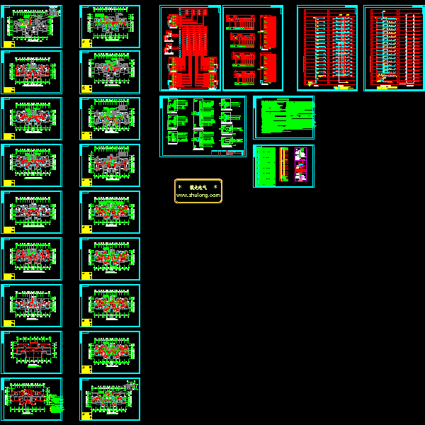 17层住宅楼电气CAD施工图纸(框架剪力墙结构)