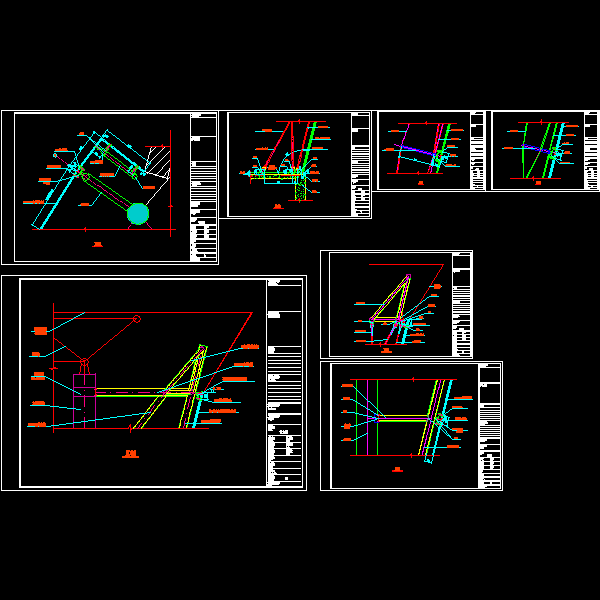 一份点式幕墙节点构造详细设计CAD图纸