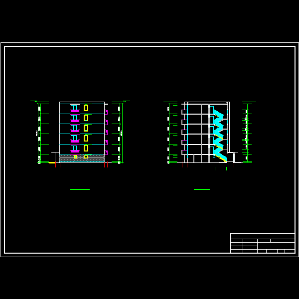 1h-a立面图&1-1剖面图.dwg