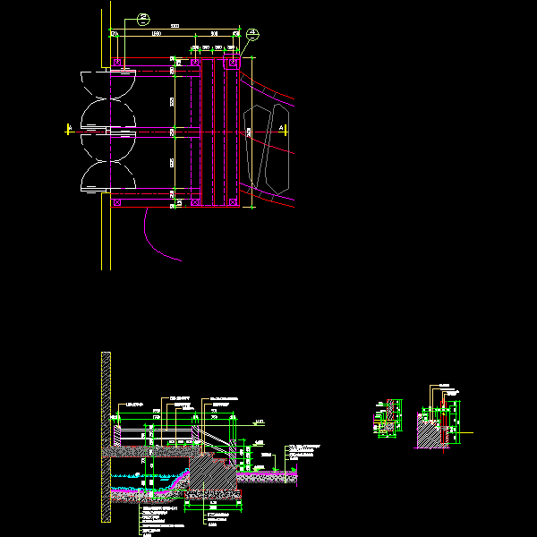 木桥结构CAD详图纸(dwg)
