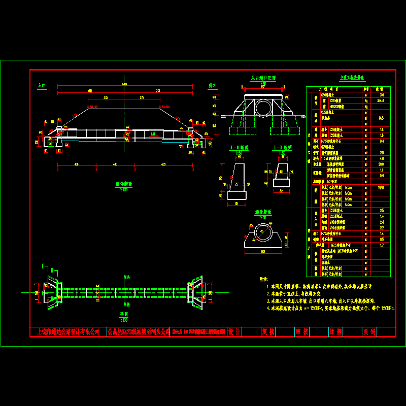 1-0.75米钢筋混凝土圆管涵布置图.dwg