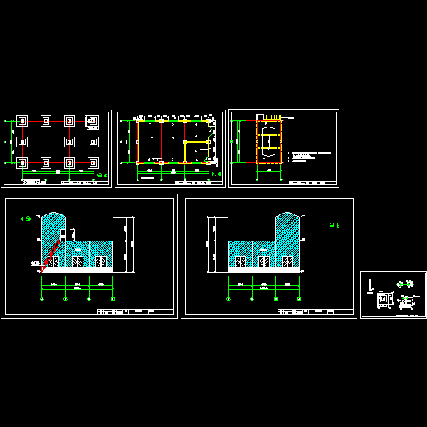 制水车间设计CAD图纸(基础配筋图)(dwg)