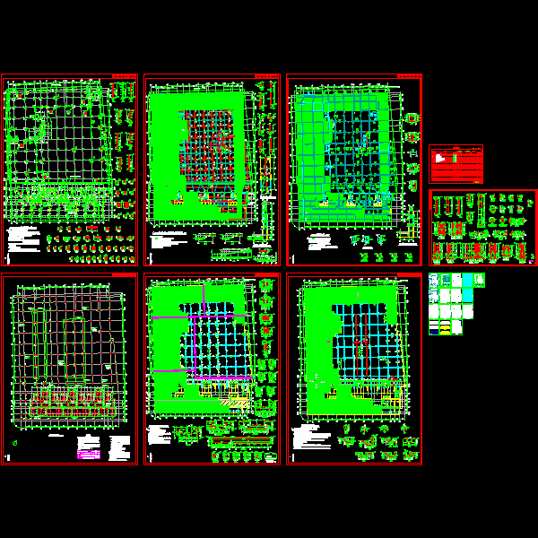 地下室结构CAD施工图纸(dwg)(桩基础)