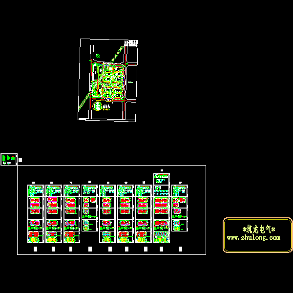 成片厂房电气CAD施工图纸(防雷接地系统)(dwg)